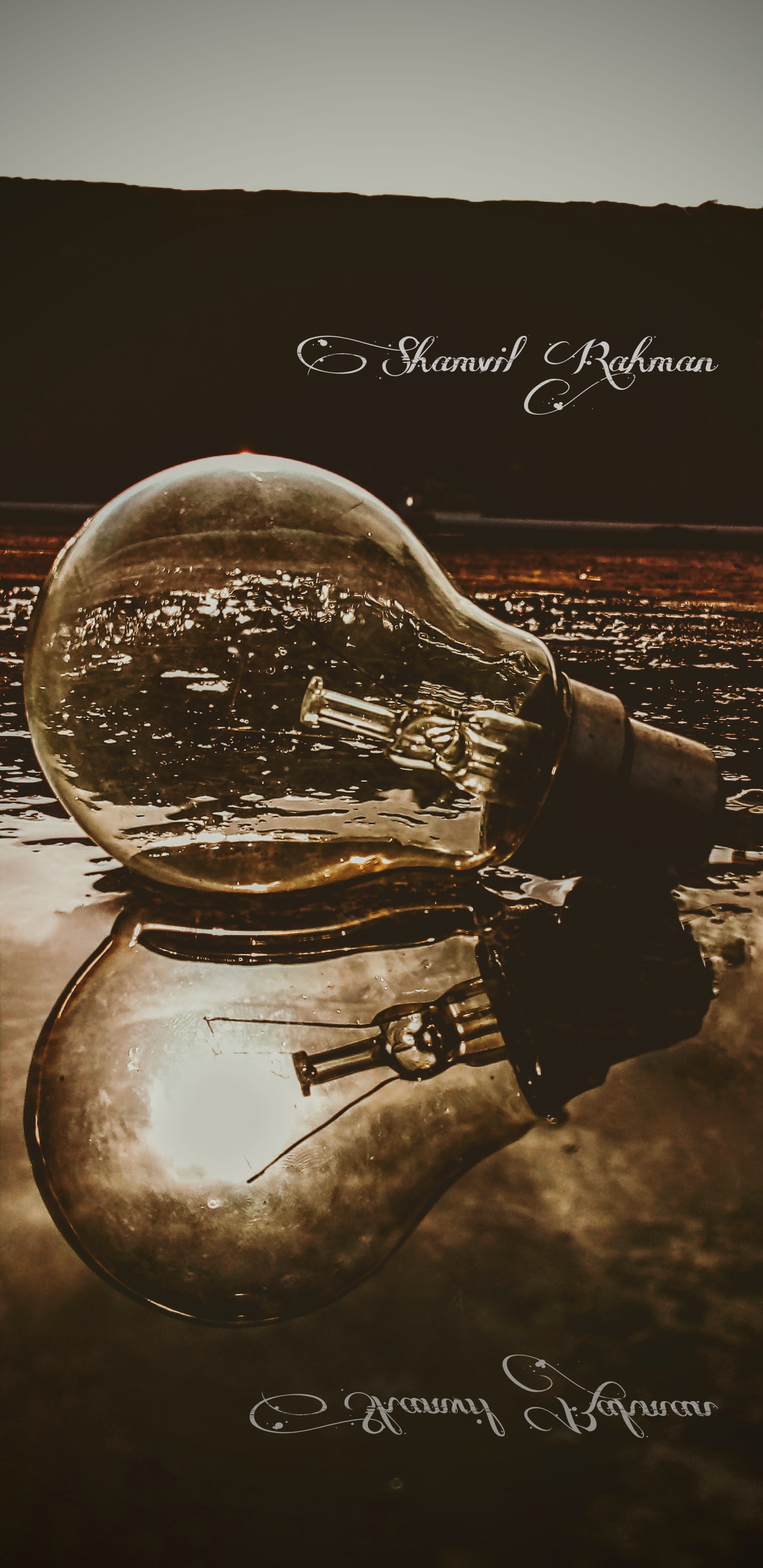 Cinematic sun in a bulb